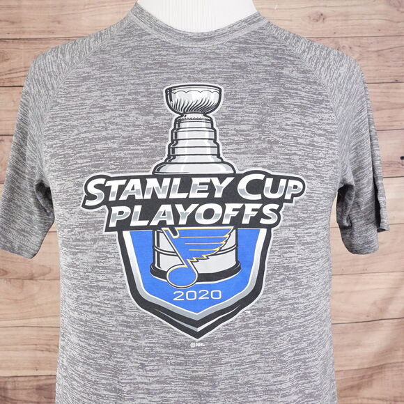 ST LOUIS BLUES STANLEY CUP PLAYOFFS 2020 FANATICS POLYESTER JERSEY TSHIRT SZ M - Picture 1 of 6